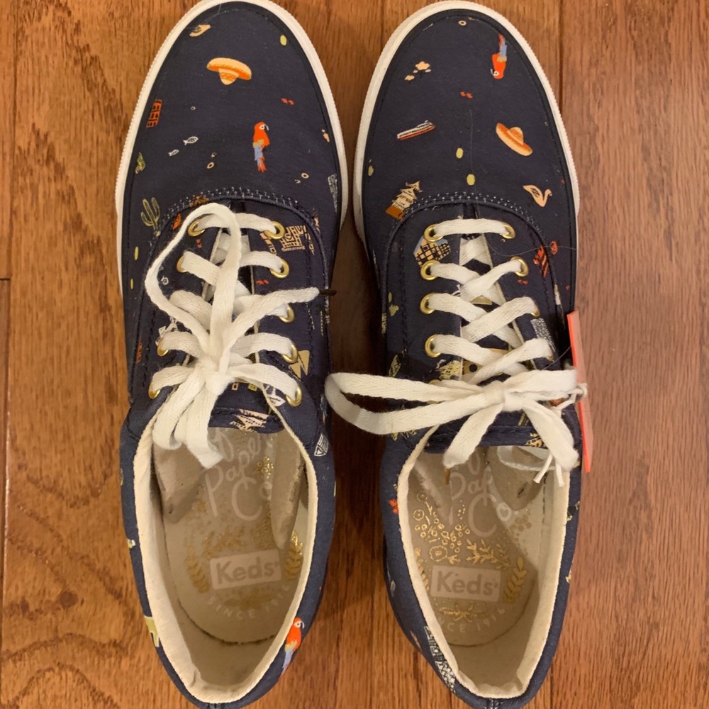 Rifle Paper Co x Keds wanderlust sneakers sz 6.5